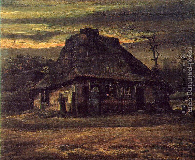 Vincent Van Gogh : Cottage at Nightfall